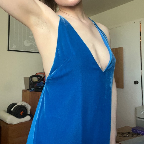 Dion Lee Silk Velvet Cami in cobalt blue, size small - Picture 6 of 10